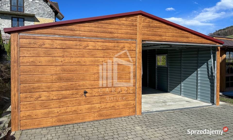 Garaż Blaszany 6x6m 2x Brama uchylna 2x Okno Nowy Sącz