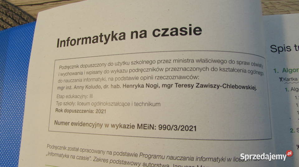 Podręcznik Informatyka na czasie 3 zakres Kraków sprzedam