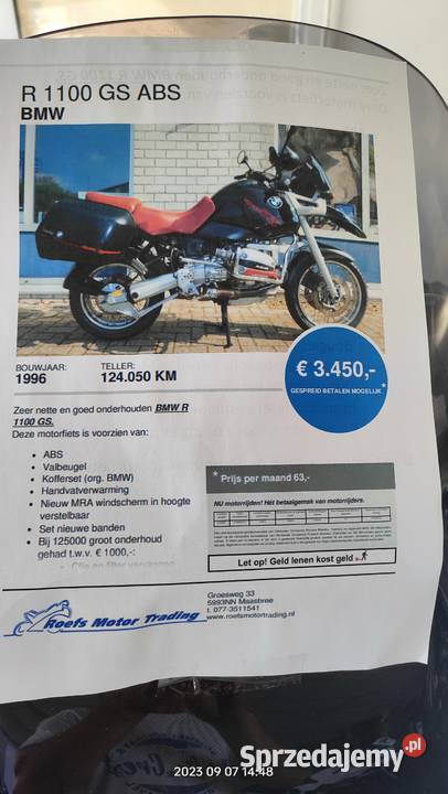 Bmw r1100gs sprzedam zamienie Chmielnik