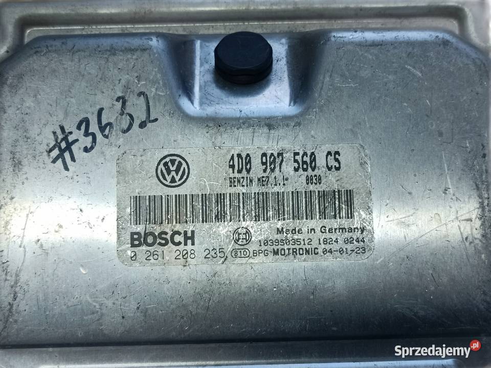 4D0907560CS STEROWNIK SILNIKA KOMPUTER VW Komputery