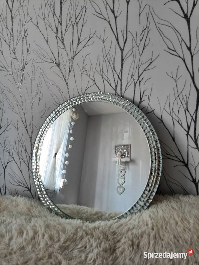 Lustro okrągłe srebrna rama 50 60 70 80 90 odcienie szarości Przemyśl sprzedam