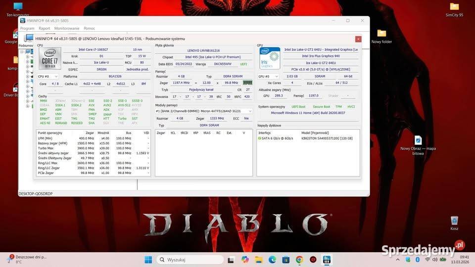 Laptop Lenovo IdeaPad 156 i710gen