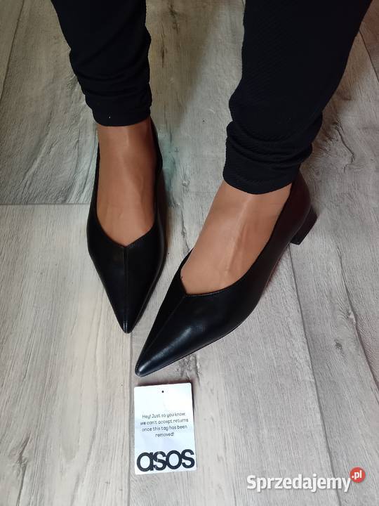 40 ASOS Design Ekskluzywne czarne baleriny małopolskie