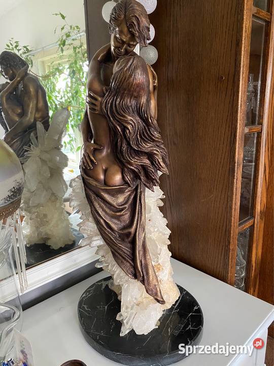 Ogromna Rzeźba z brązu kryształ górski Bystrzyca Kłodzka