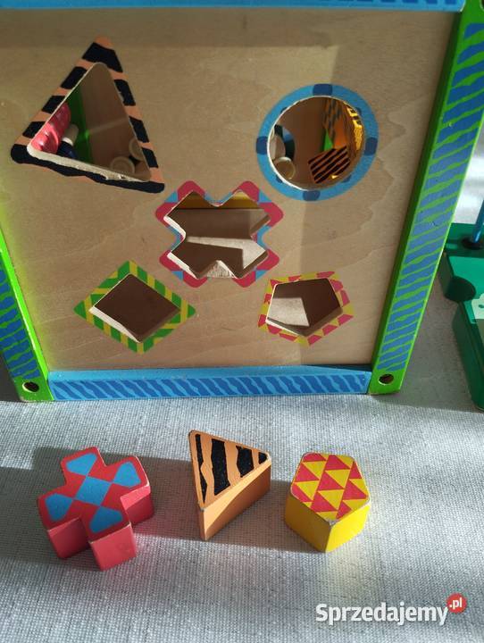 Drewniana kostka edukacyjna 9m+