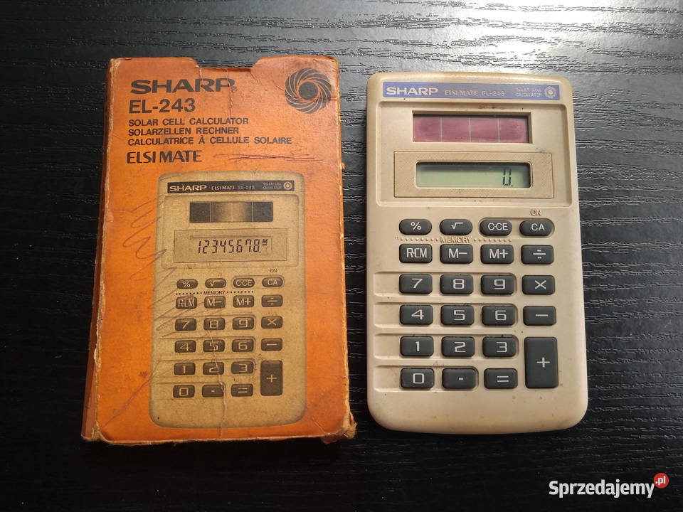 Stary Kalkulator SHARP Solarny Elsi Mate Retro Pozostałe Ruda Śląska