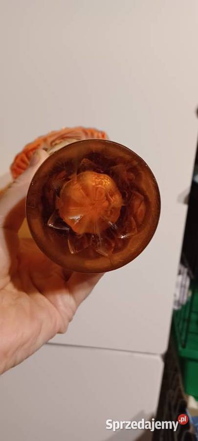 szklany wazon Rozety lata 70 te PRL 185 wielkopolskie