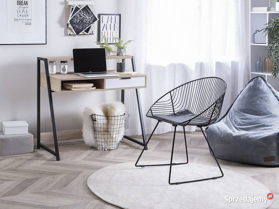 Biurko Jasnobrązowy 100 50 ze schowkiem dolnośląskie Świdnica