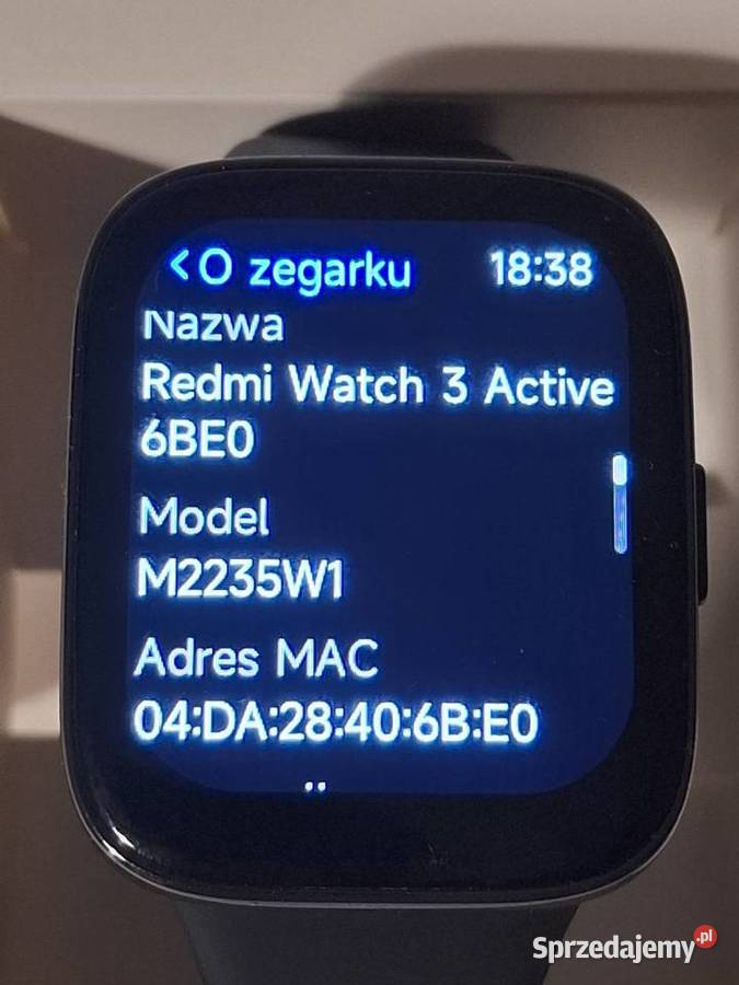 Smartwatch Xiaomi Redmi Watch 3 Active Czarny Wadowice Górne