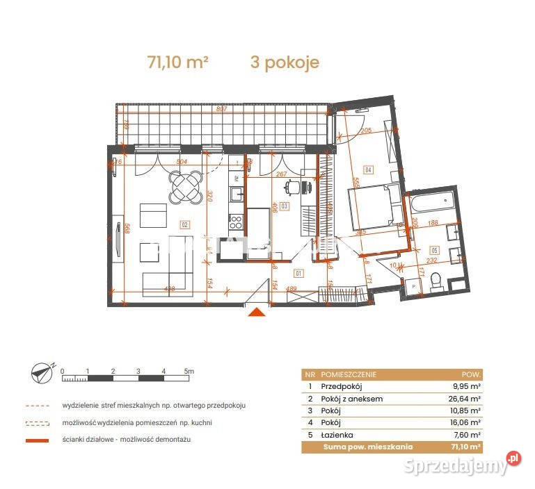 Mieszkanie 711m2 3 pokoje Katowice Ceglana 10036zł/m2 śląskie sprzedam