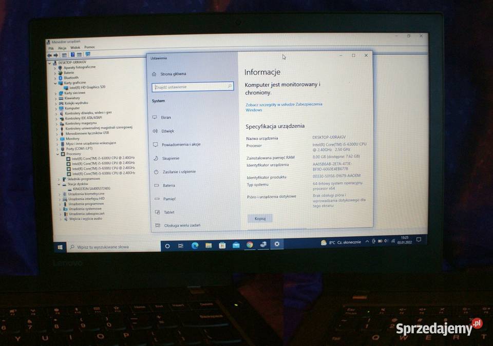 Lenovo ThinkPad T470S 1400 Intel Core i56300U 8 Lwówek