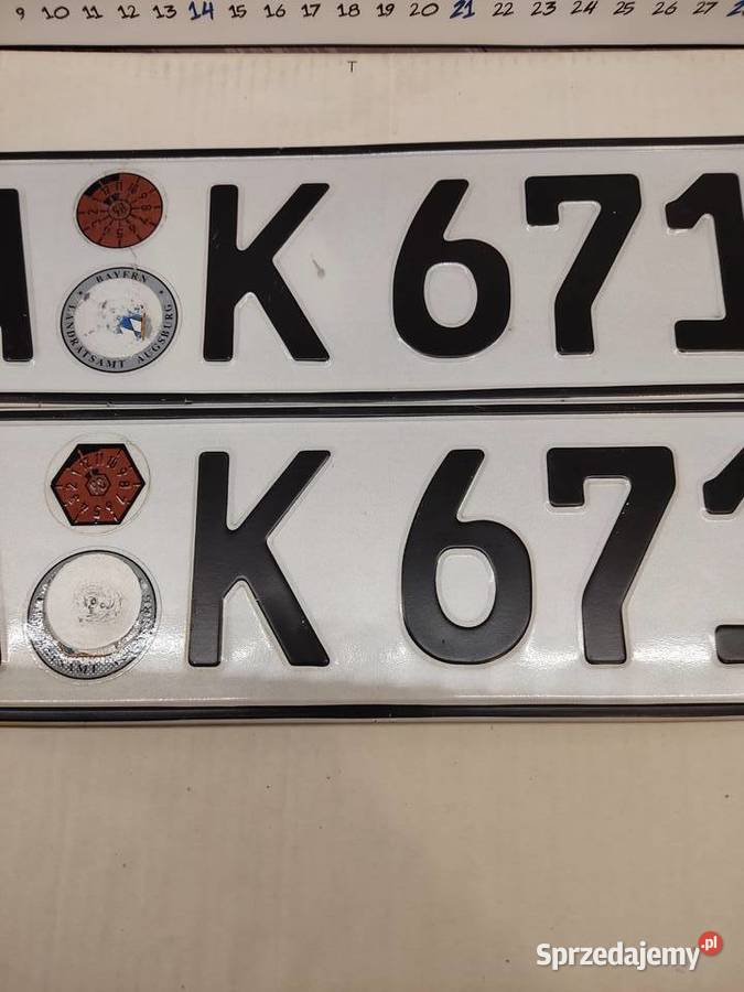 Tablica rejestracyjna Niemcy 2 sztuki AK6711 Głuchołazy