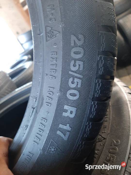 2x Opona UŻYWANA ZIMOWA 20550R17 CONTINENTA 150 Samochodowe Zaścianki