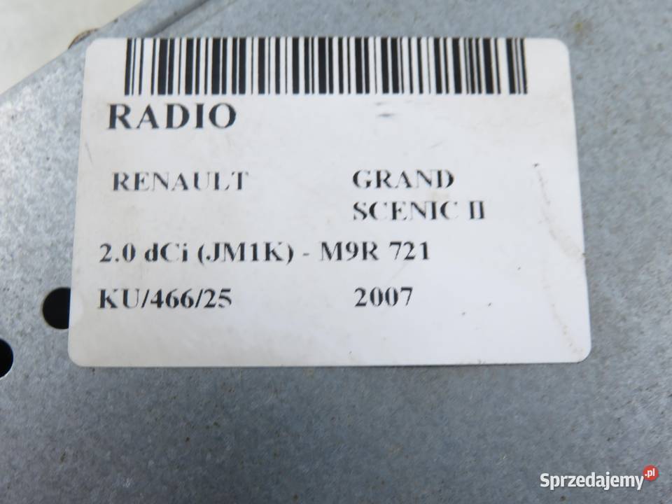 RADIO RENAULT GRAND SCENIC II 8200562733T sprzedam
