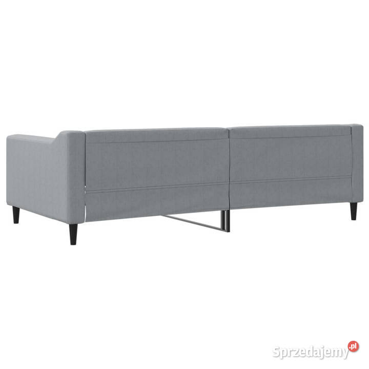 Sofa z funkcją spania jasnoszara obita tkaniną 110cm Warszawa