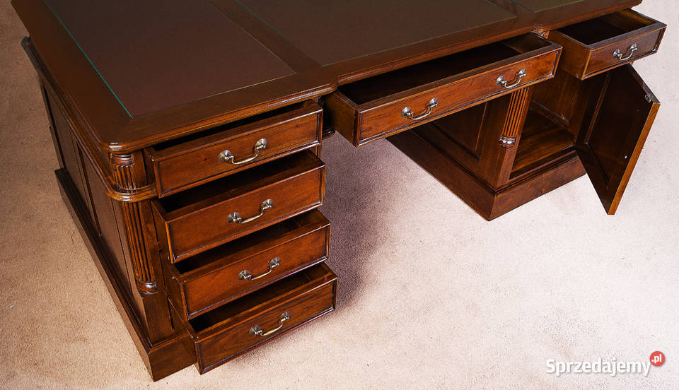 Biurko styl angielski dwustronne gabinetowe 150 Września