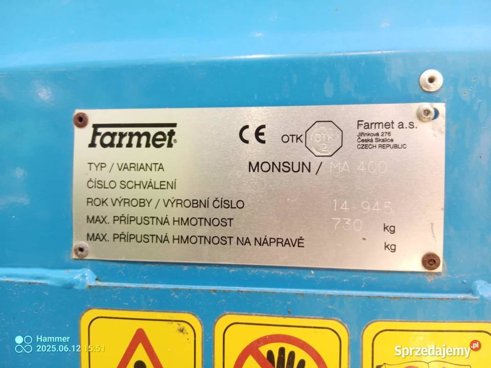 Farmet Monsun MA400 Zwanowice
