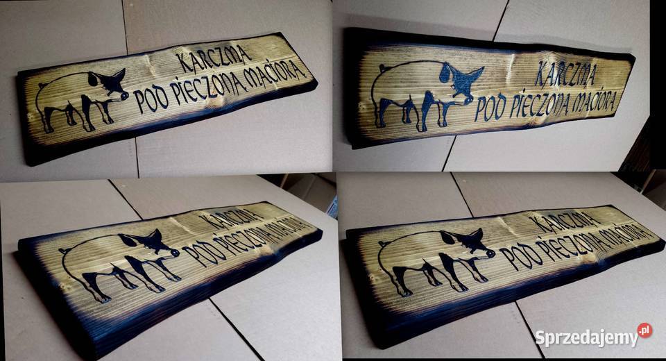 WYPALANIE na drewnie grawerowanie na desce szyld Roczyny