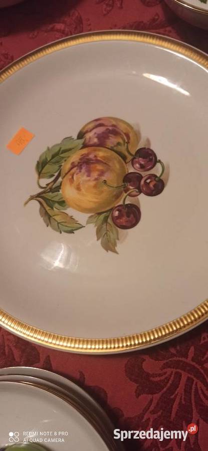 Patera z owocami CL Czechslovakia Biała