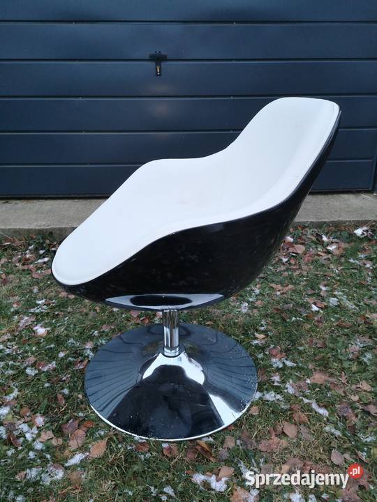 Fotel Obrotowy BiałyCzarny