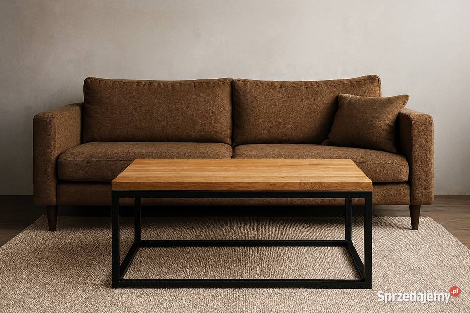 Stolik Kawowy Dębowy LOFT Ława 100 Lite Drewno Poznań