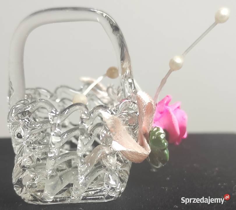 Szklany koszyk koszyczek miniaturka 4 szkło Warszawa