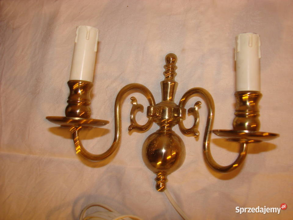 szwedzki mosiężny kinkiet Pruszcz Gdański