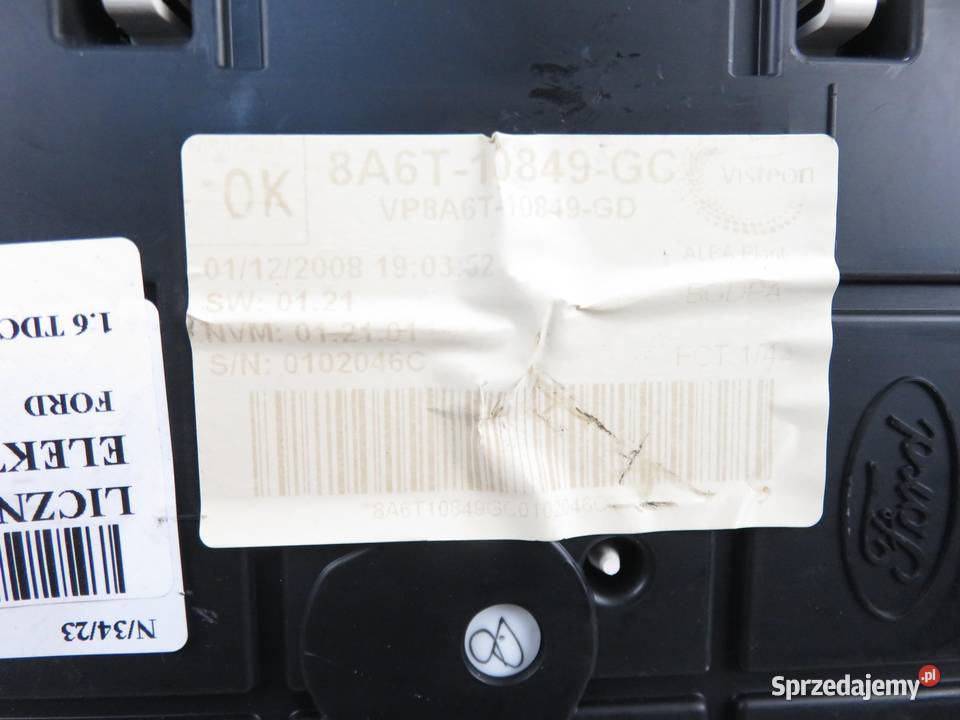 LICZNIK FORD FIESTA MK6 VI 16 TDCi 8A6T10849GC