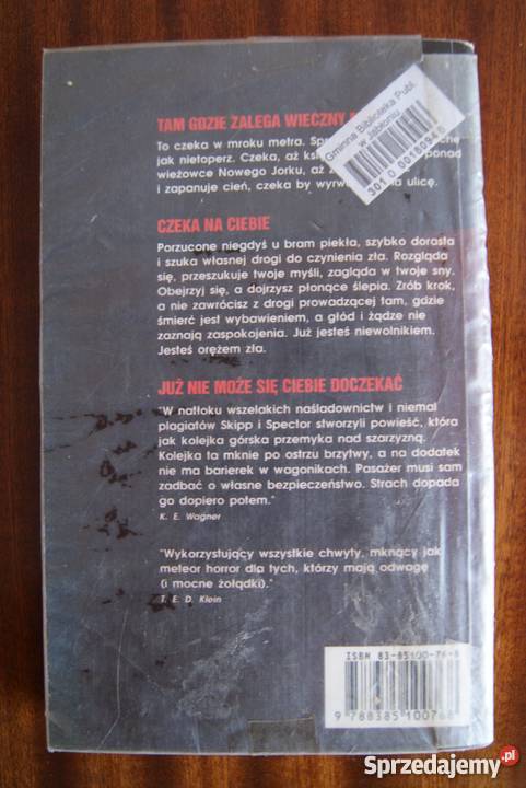 John Skipp Craig Spector Światło w tunelu Parczew