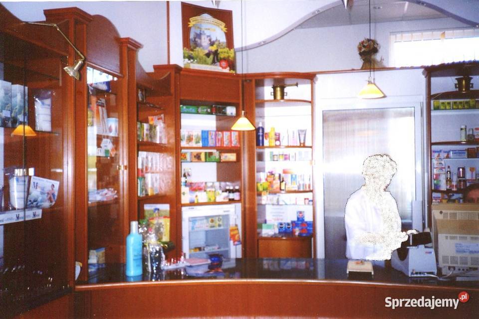 Komplet mebli apteczny zielarski ekspozycja Tarnów
