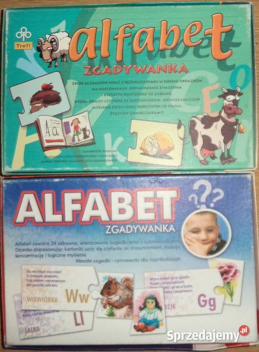2x Gra edukacyjna Alfabet Zgadywanka Puzzle Towarzyskie Rzeszów