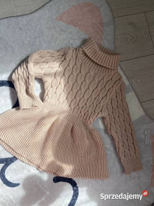 Sukienka sweterkowa dziewczęca 98104 miękka golf zachodniopomorskie Troszyn