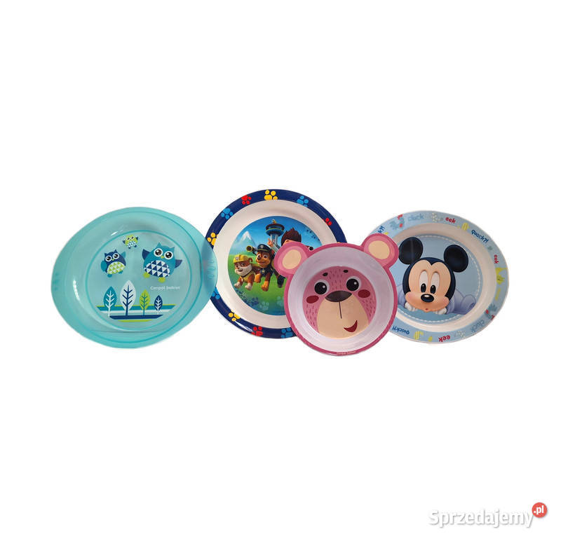 Zestaw talerzykówmiseczka Psi Patrol Myszka Miki Dom i Ogród pomorskie Gdańsk sprzedam