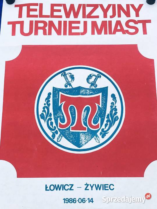Plakat Turniej miast Łowicz Żywiec 1986 libra