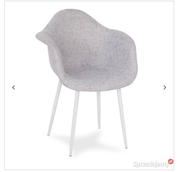 Krzesło szare na białych nogach patchwork Promocja