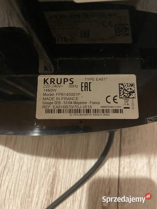 Krups EA816B7070J3818 Blachownia