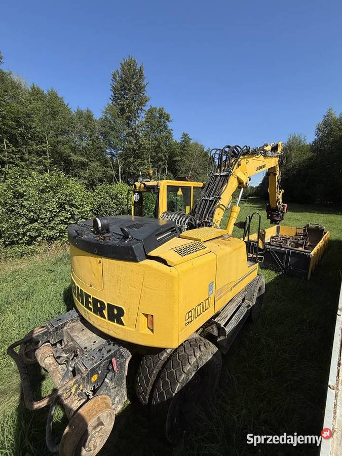 Koparka Liebherr Dwudrogowa z wagonikiem Łochów