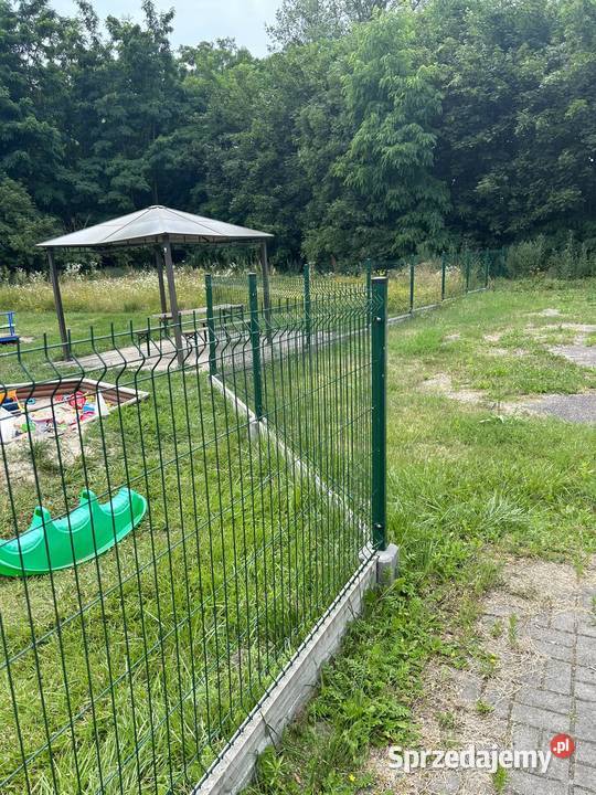 ogrodzenie panelowe 16 przęseł furtka słupki z Pozostałe Wolbórz