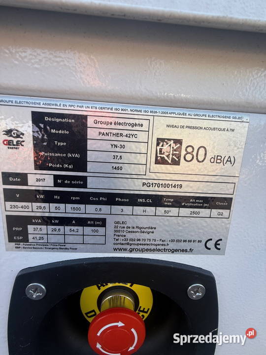 agregat prądotwórczy Nowy GELEC Panther42YC Działoszyn