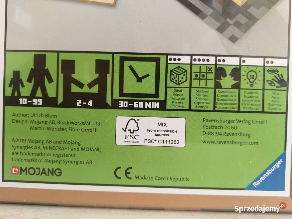 NAJTANIEJ Gra planszowa Minecraft Ravensburger 10 lat+ Zabrze