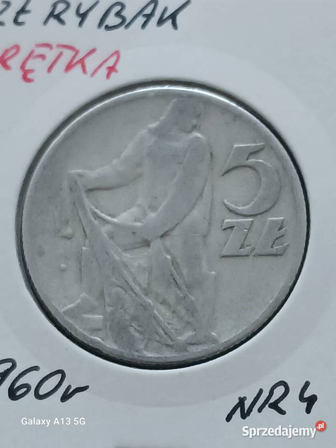 5 Złotych Rybak 1960 r Skrętka 4 Konin