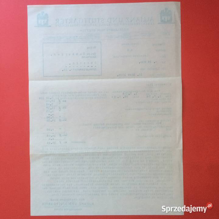 1797 Niemieckie Pismo Allianz Stettin Szczecin