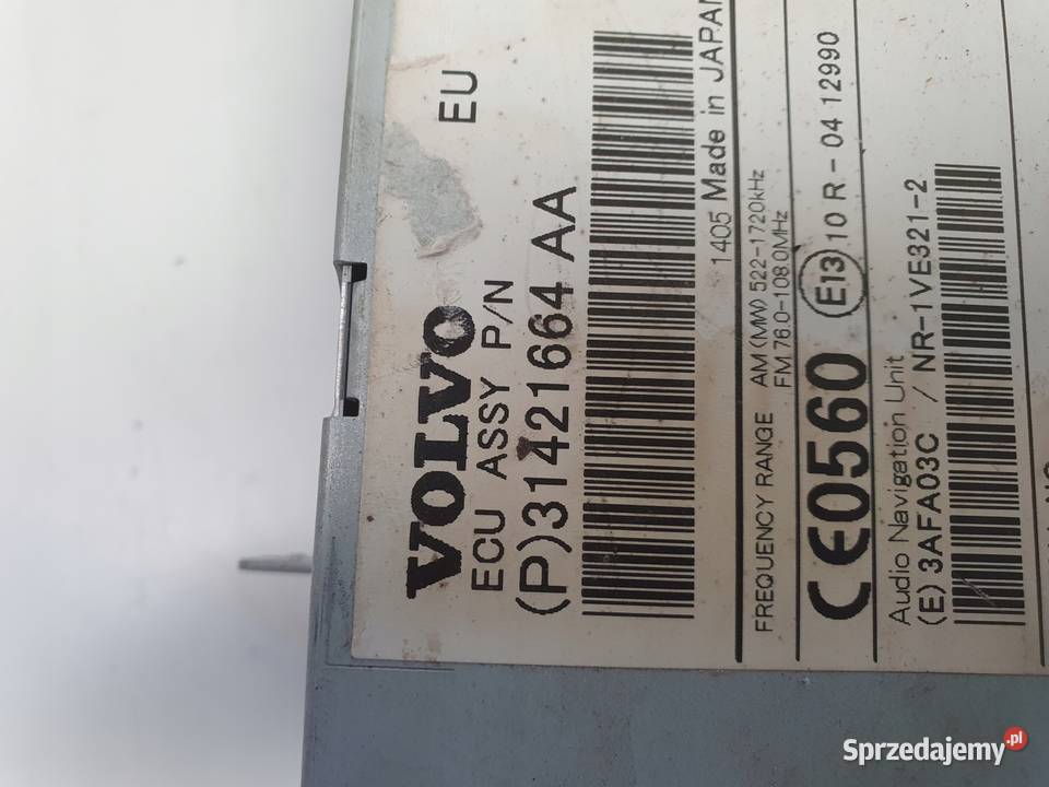 Volvo V60 S60 II RADIOODTWARZACZ CD radio cd Sprzęt audio fabryczny Janów