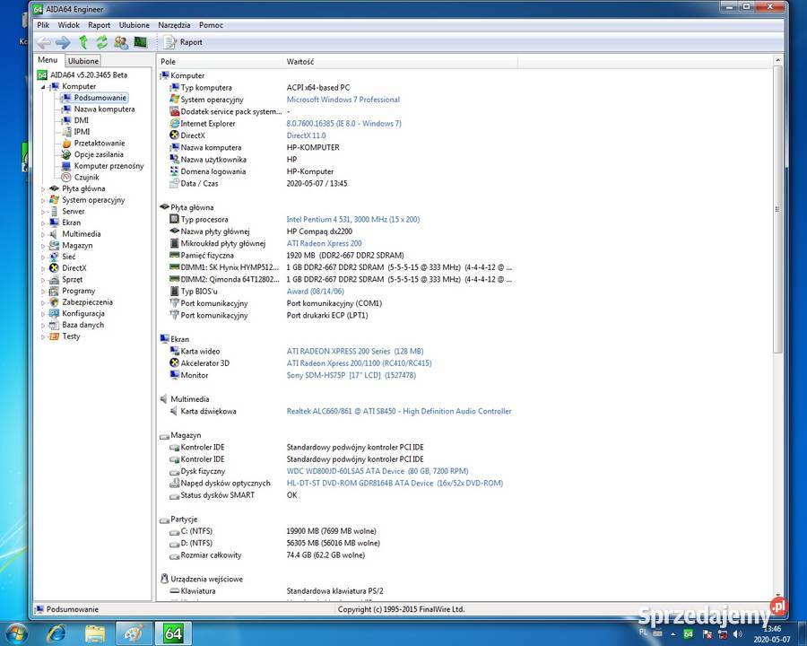 HP komputer LCD LGCpu 2x300Hdd 80gbDvdRWGwaranj