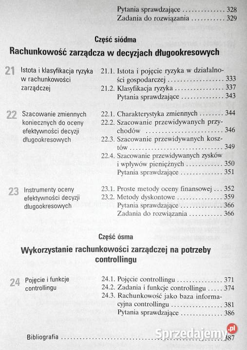 Rachunkowość zarządcza Wiktor Gabrusewicz Aldona Chełm