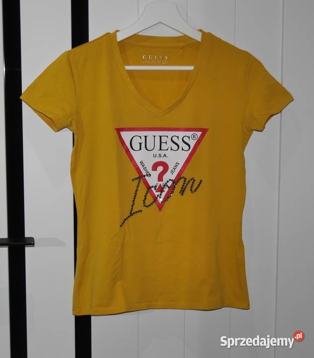 Guess musztardowa bluzeczka cekiny 36 S dolnośląskie sprzedam
