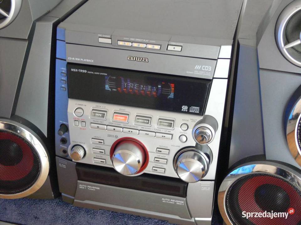 Wieża Aiwa kolumny RDS AUX CD DOSTAWA