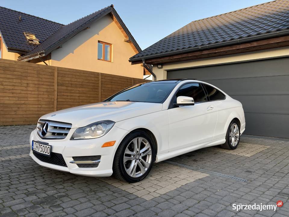 Mercedes C250 Coupe pakiet AMG bordowe skóry Jamielnik
