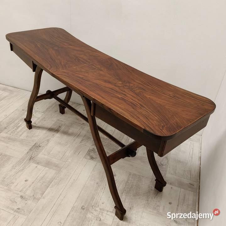 Biurko Mid century art deco orzech lata 50te Radomsko