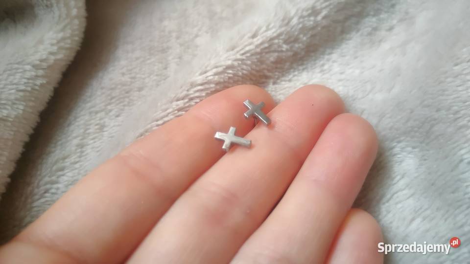 Kolczyki stal nierdzewna krzyże krzyżyki z śląskie Tarnowskie Góry